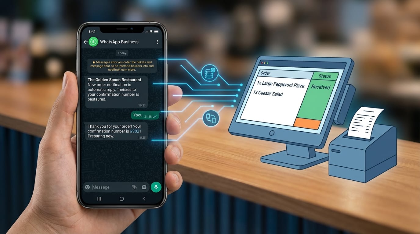 WhatsApp Business API integration with restaurant POS system