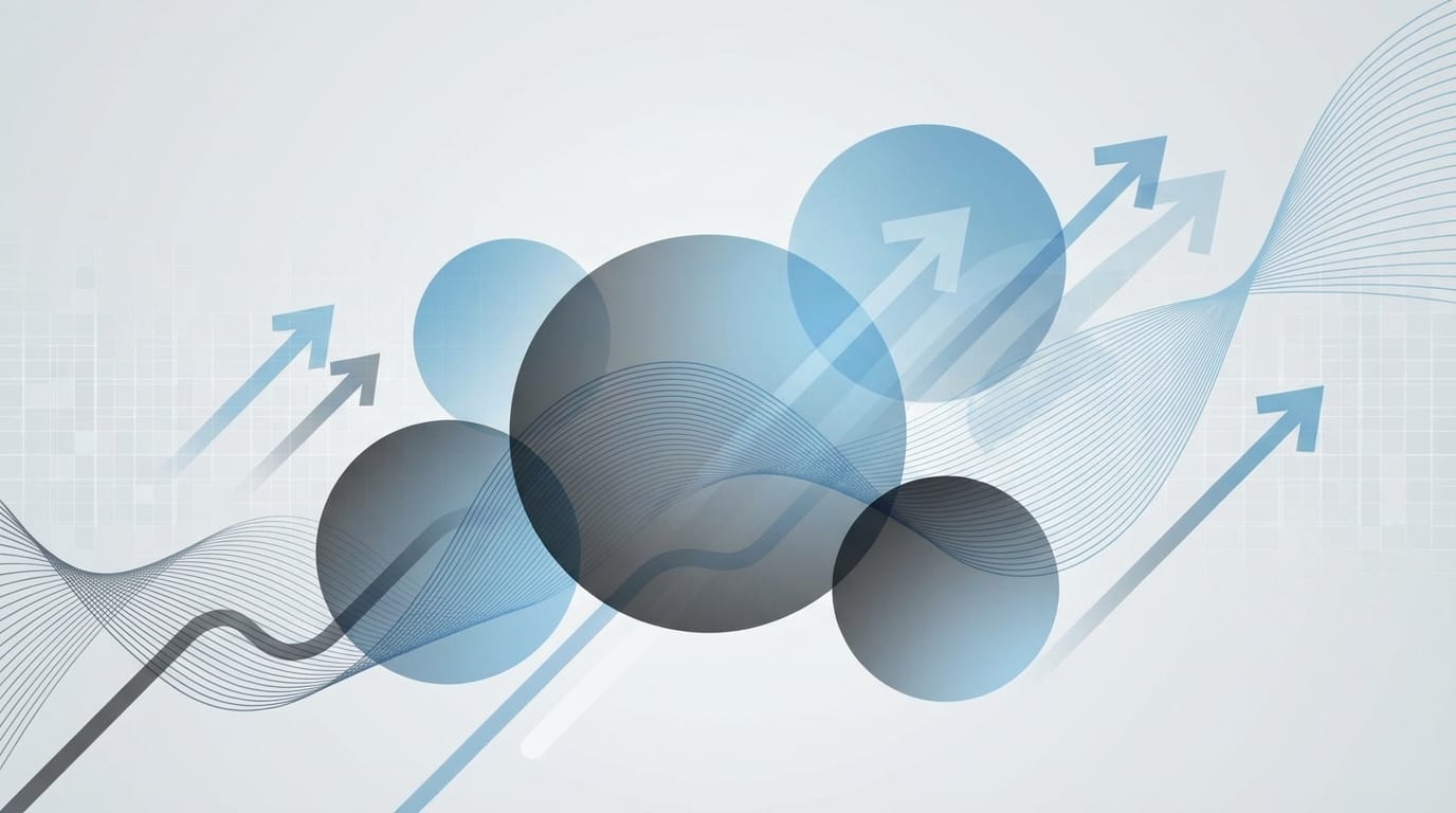 Abstract visualization representing app performance metrics and technical benchmarking