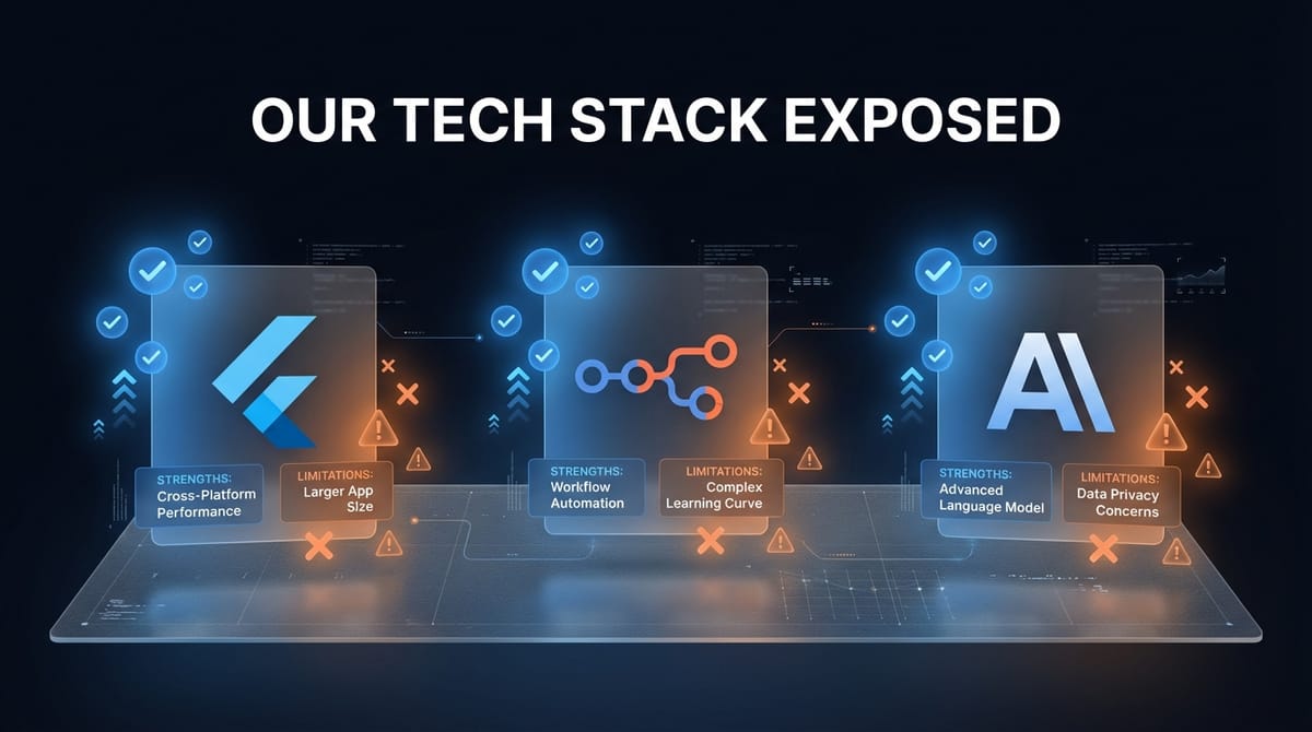 Our Tech Stack Exposed: Flutter, n8n, and Claude — What Actually Works (and What Doesn't)