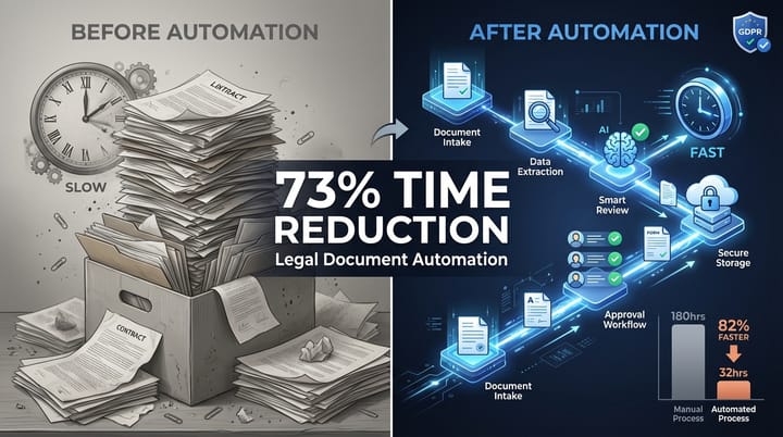 How We Cut Legal Document Processing Time by 73%: A Law Firm Automation Case Study